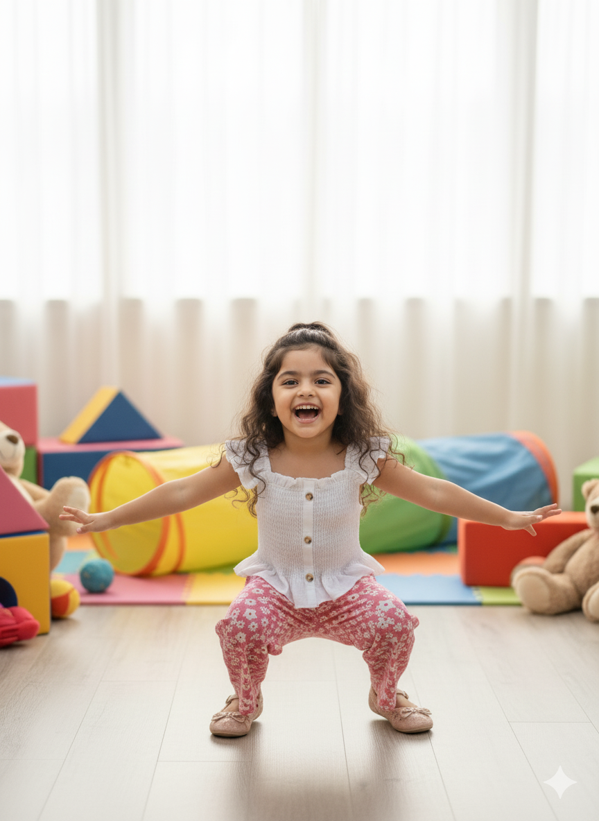 Pink Floral Print Pant & White Ruffle Top Set – Cotton Spandex - Image 2